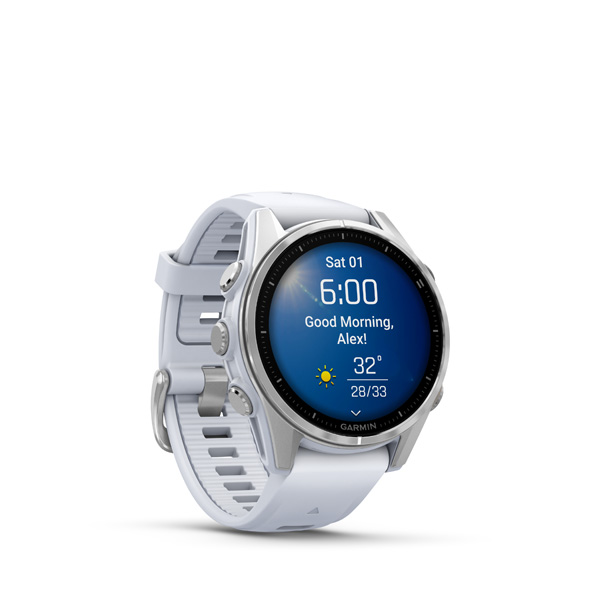 Garmin fenix 8 - 43mm, AMOLED, Silver, Whitestone band 