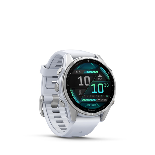 Garmin fenix 8 - 43mm, AMOLED, Silver, Whitestone band 