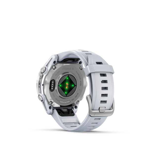 Garmin fenix 8 - 43mm, AMOLED, Silver, Whitestone band 