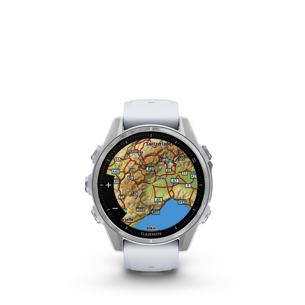 Garmin fenix 8 - 43mm, AMOLED, Silver, Whitestone band 