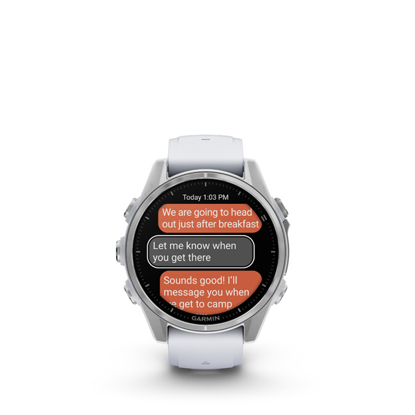 Garmin fenix 8 - 43mm, AMOLED, Silver, Whitestone band 