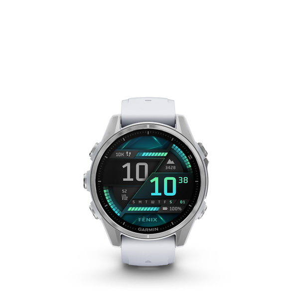 Garmin fenix 8 - 43mm, AMOLED, Silver, Whitestone band 