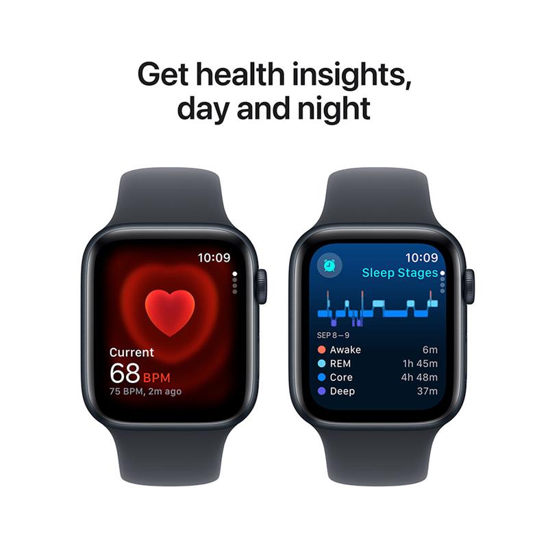 Apple Watch SE GPS + Cellular 44mm Midnight Aluminium Case with Midnight Sport Band - M/L 