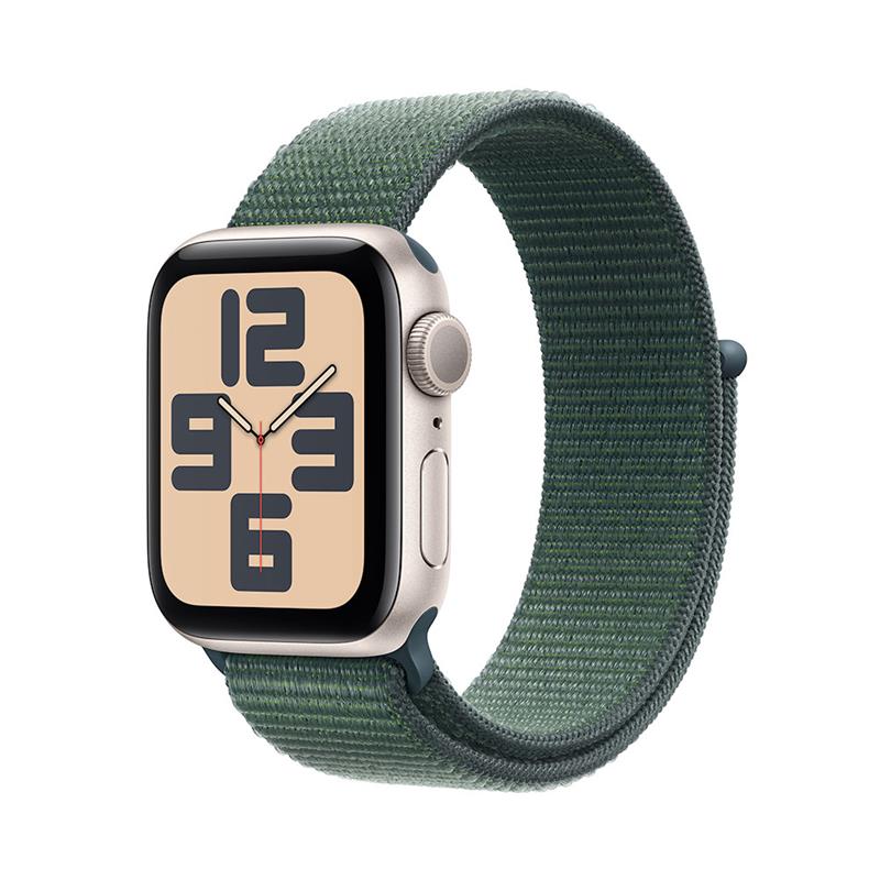 Apple Watch SE GPS 40mm Starlight Aluminium Case with Lake Green Sport Loop 