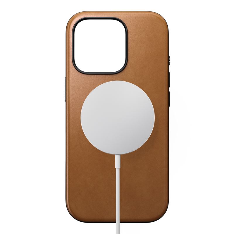 Nomad kryt Modern Leather Case Magsafe pre iPhone 16 Pro - English Tan 