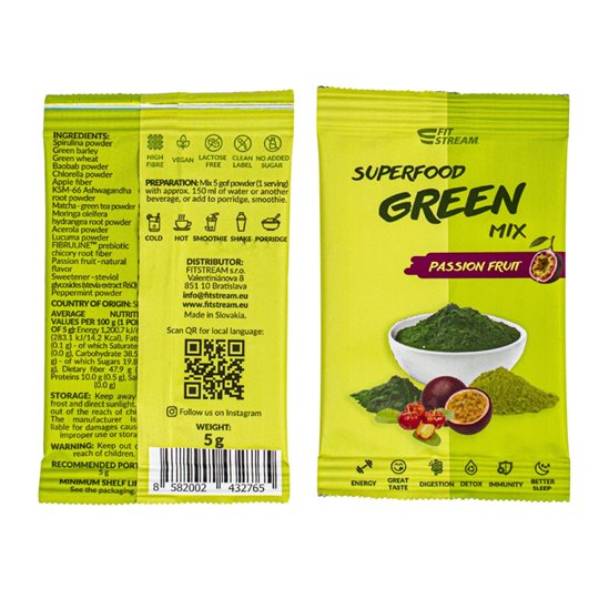 Fitstream Superfood GREEN mix 150g 30pack 