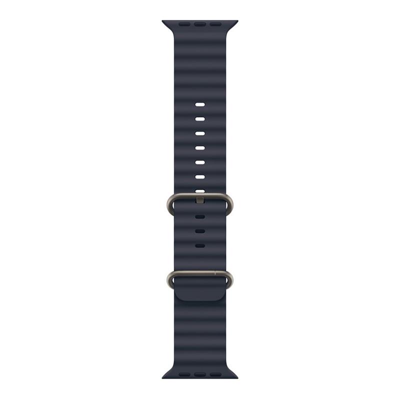 Apple Watch 49mm Navy Ocean Band - Natural Titanium Finish 