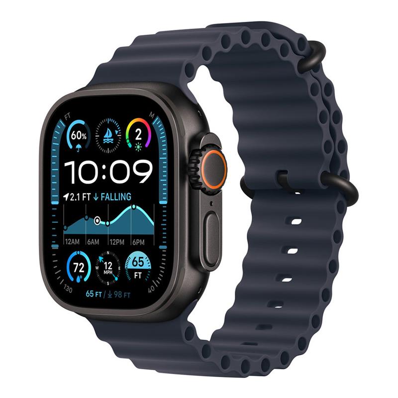 Apple Watch 49mm Navy Ocean Band Extension - Black Titanium Finish 