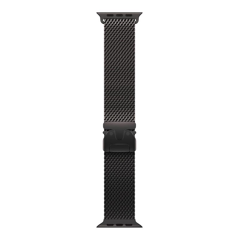 Apple Watch 49mm Black Titanium Milanese Loop - Medium 