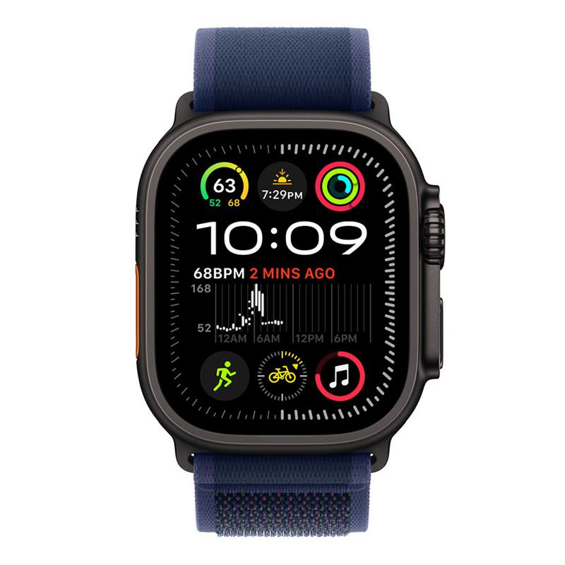 Apple Watch 49mm Blue Trail Loop - S/M - Black Titanium Finish 