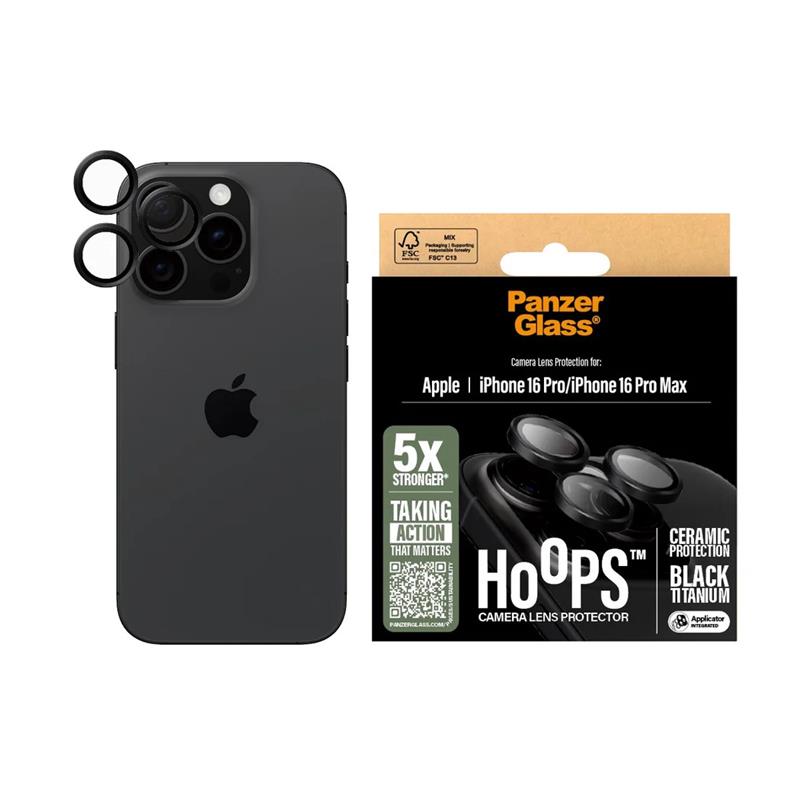 PanzerGlass ochranné sklo Hoops pre iPhone 16 Pro/16 Pro Max - Ceramic 