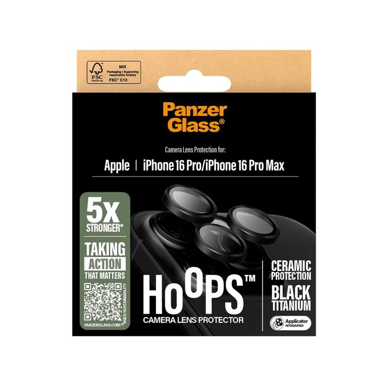 PanzerGlass ochranné sklo Hoops pre iPhone 16 Pro/16 Pro Max - Ceramic 