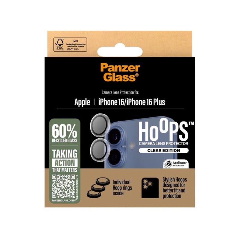 PanzerGlass ochranné sklo Hoops pre iPhone 16/16 Plus - Clear 