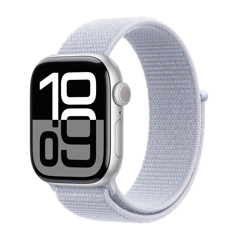 Apple Watch Series 10 GPS 42mm Silver Aluminium Case with Blue Cloud Sport Loop *Rozbalený* 