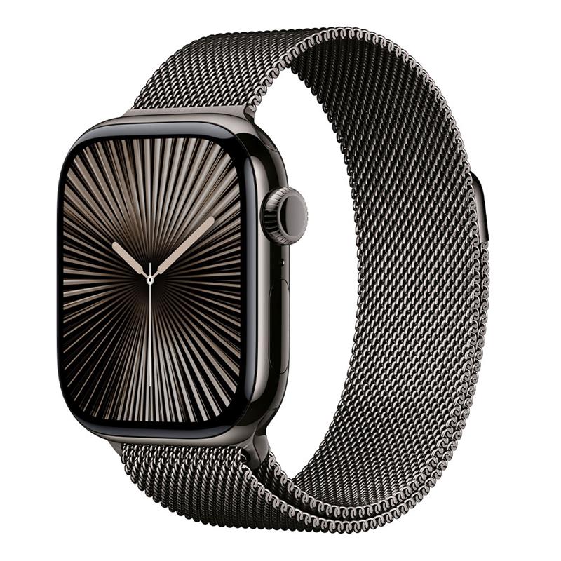 Apple Watch Series 10 GPS + Cellular 46mm Slate Titanium Case with Slate Milanese Loop - S/M 