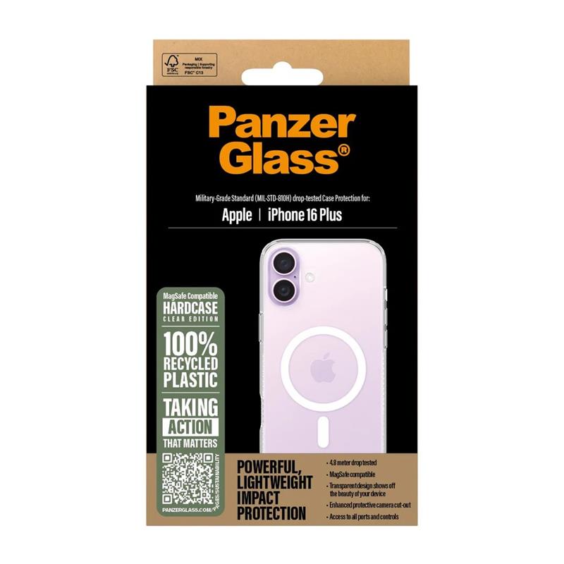 PanzerGlass kryt HardCase Magsafe pre iPhone 16 Plus - Clear 