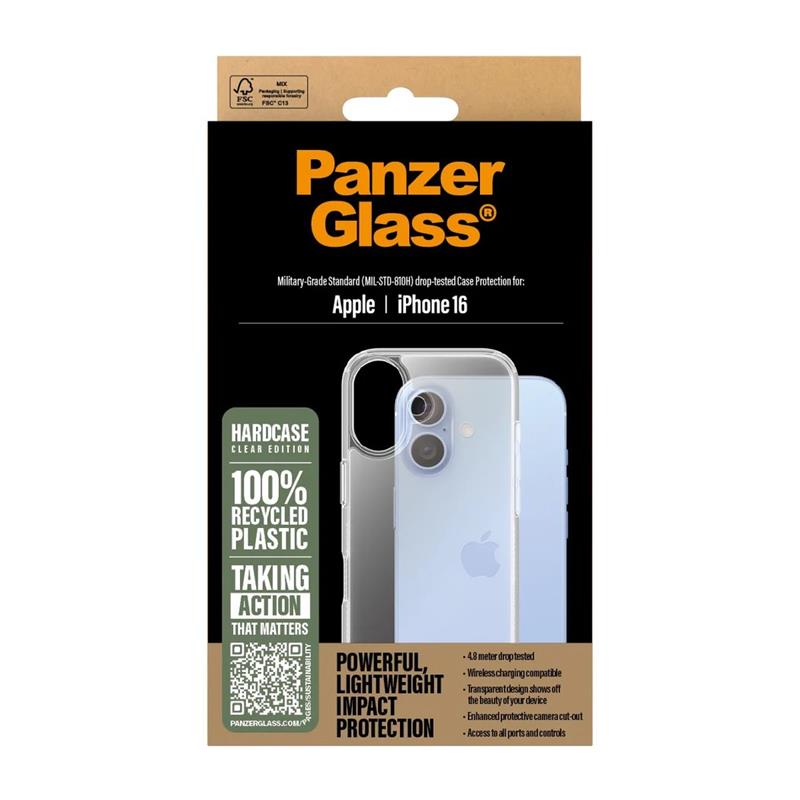 PanzerGlass kryt HardCase pre iPhone 16 - Clear 