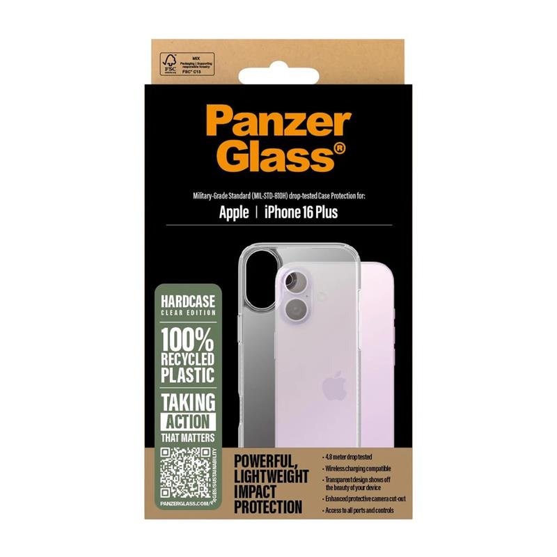 PanzerGlass kryt HardCase pre iPhone 16 Plus - Clear 