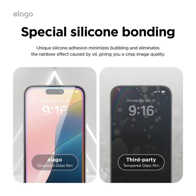 Elago ochranné sklo pre iPhone 16 - Crystal Clear 