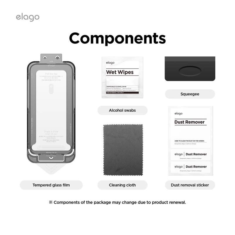 Elago ochranné sklo pre iPhone 16 - Crystal Clear 