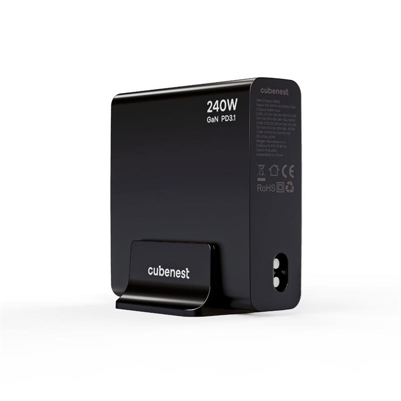 Cubenest S6D0 PD 3.1 GaN Adaptér 240W - čierna 