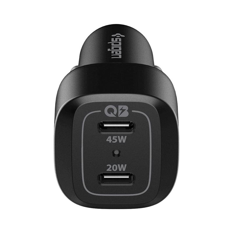 Spigen USB-C Car Charger ArcStation Dual Port 65W - Black 