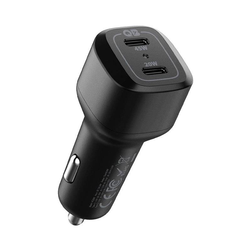 Spigen USB-C Car Charger ArcStation Dual Port 65W - Black 