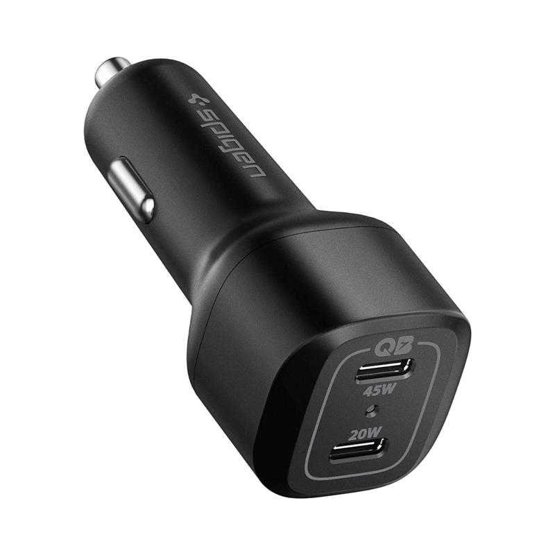 Spigen USB-C Car Charger ArcStation Dual Port 65W - Black 