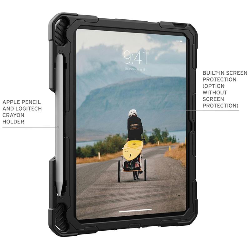 UAG kryt Plasma with KickStand & Handstrap pre iPad 10.9" 2022 10th Gen - Black Ice 