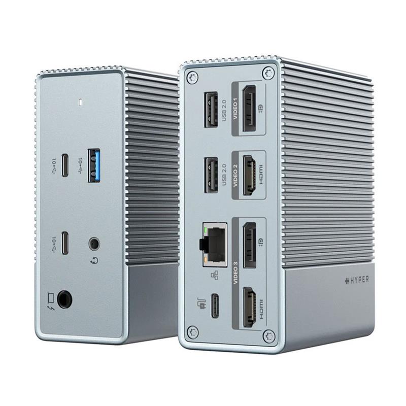 Hyper HyperDrive 12-in-1 USB-C Docking Station Gen 2 - Silver 