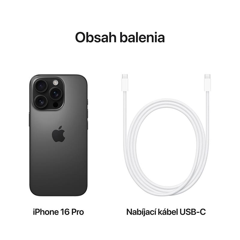 iPhone 16 Pro 256 GB čierny titán 