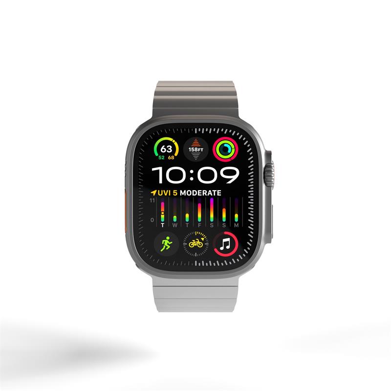 Mobile Origin remienok Titanium Band pre Apple Watch Ultra - Natural Titanium 