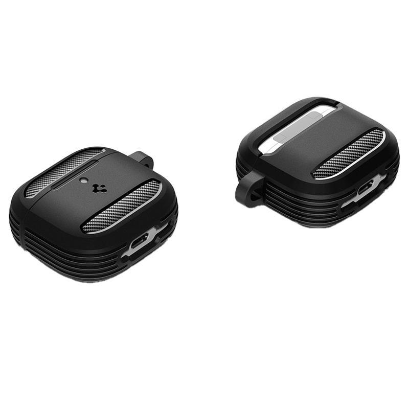 Spigen puzdro Rugged Armor pre Apple Airpods 4 - Matte Black 