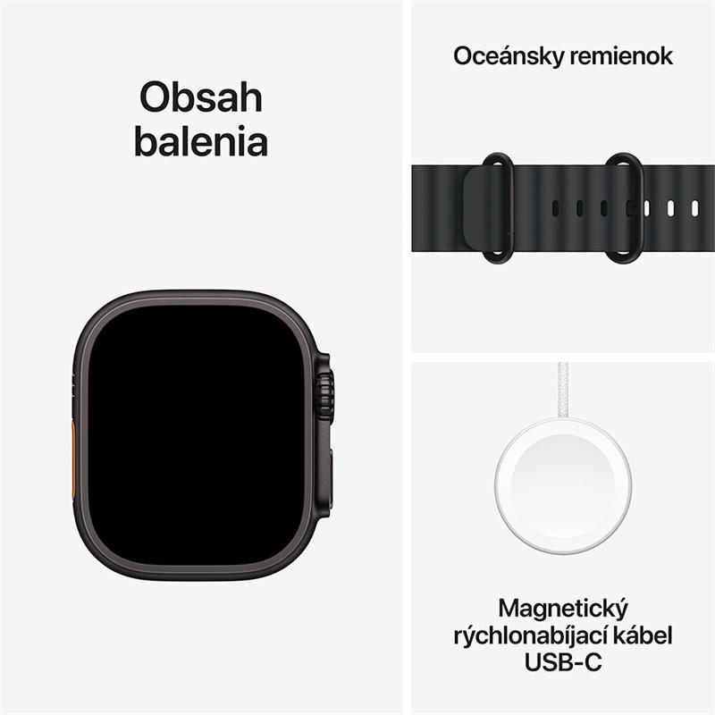 Apple Watch Ultra 2 GPS + Cellular 49mm Black Titanium Case with Black Ocean Band 