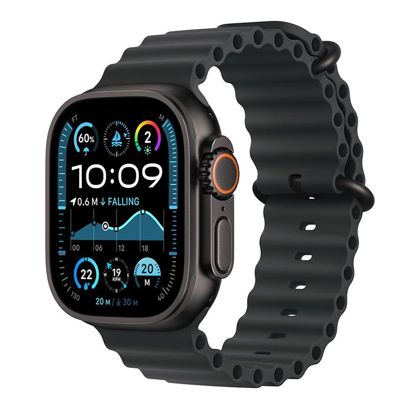 Apple Watch Ultra 2 GPS + Cellular 49mm Black Titanium Case with Black Ocean Band 