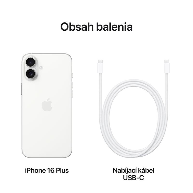 iPhone 16 Plus 128 GB biela 