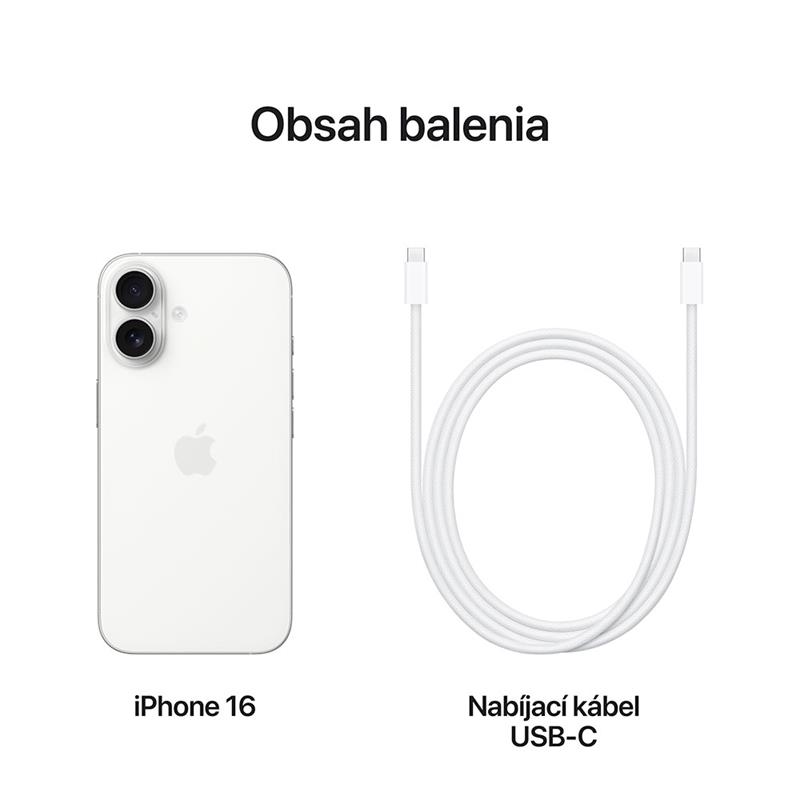 iPhone 16 256 GB biela 