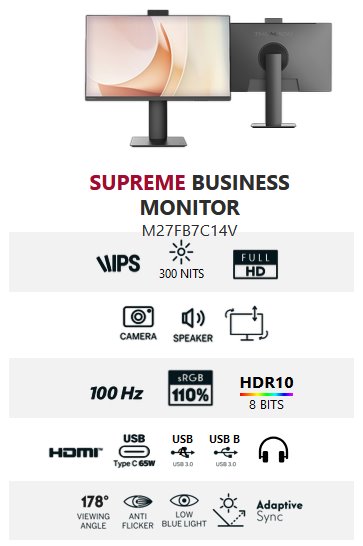 Thomson M24FB2Y14, monitor 24" FHD, 100 Hz 