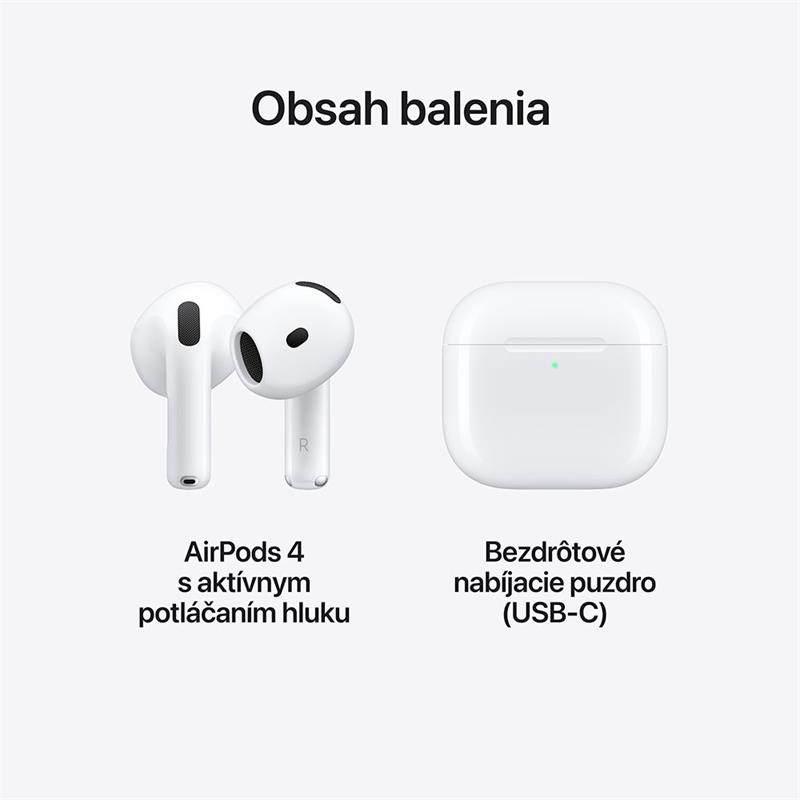 Apple AirPods (4. generácie) s aktívnym potlačením hluku *Rozbalený* 