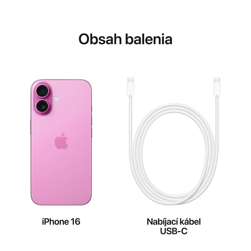 iPhone 16 128 GB ružová 