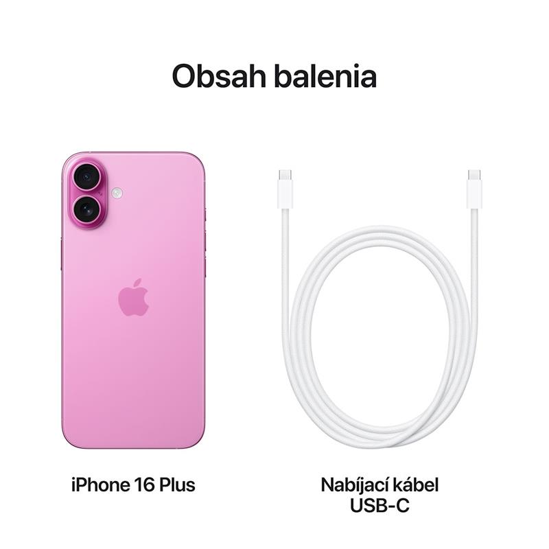 iPhone 16 Plus 128 GB ružová 