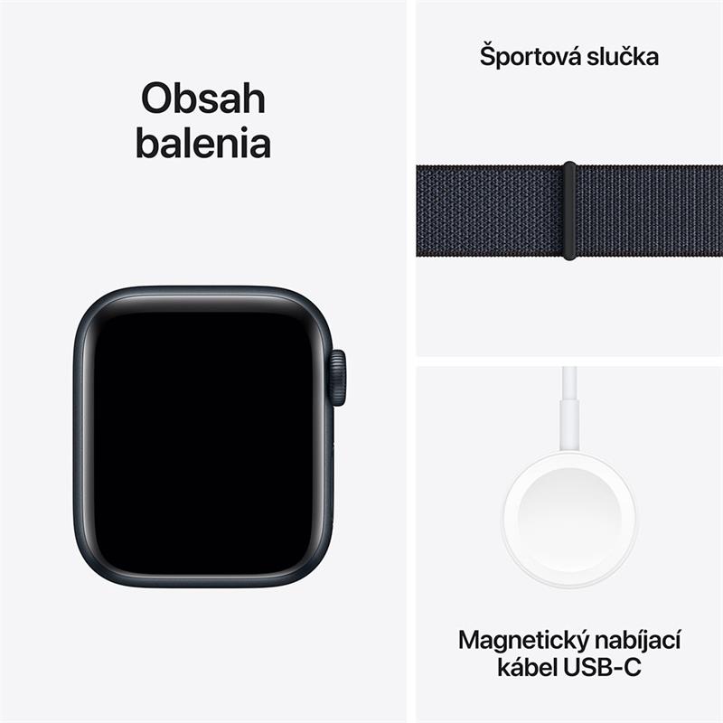 Apple Watch SE GPS 40mm Midnight Aluminium Case with Ink Sport Loop 