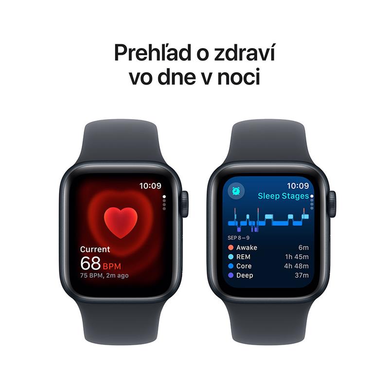 Apple Watch SE GPS + Cellular 44mm Midnight Aluminium Case with Midnight Sport Band - M/L 