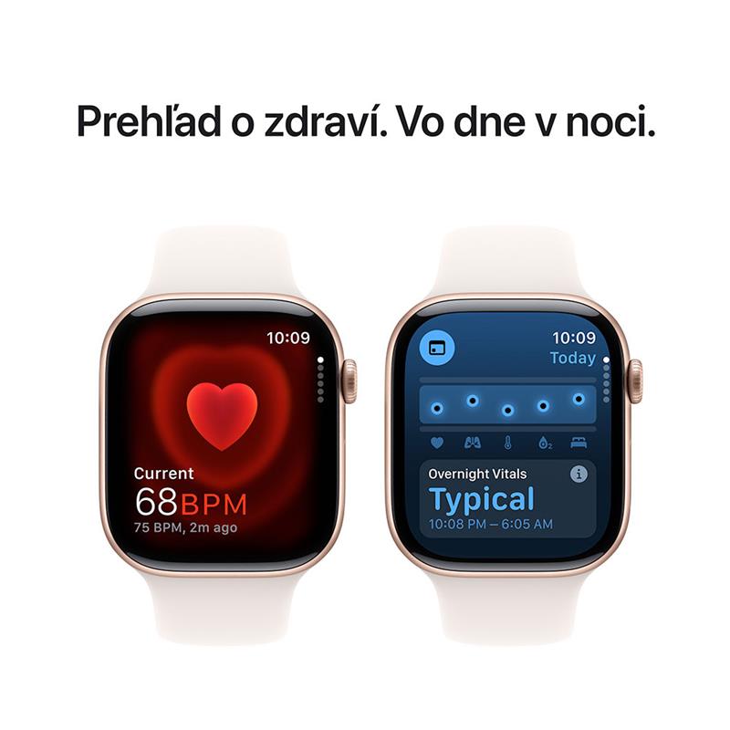Apple Watch S10/ 46mm/ Rose Gold/ Šport Band/ Light Blush/ -M/ L 