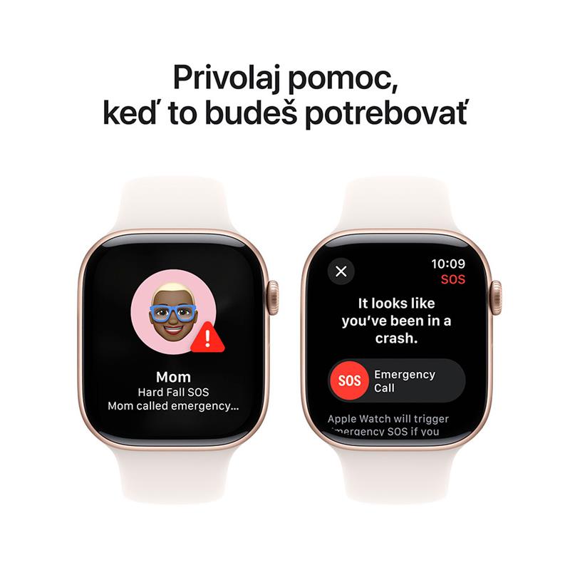 Apple Watch S10/ 46mm/ Rose Gold/ Šport Band/ Light Blush/ -M/ L 