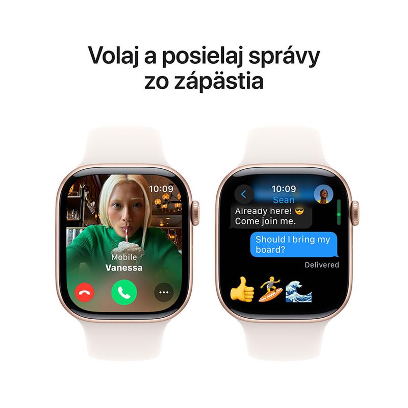 Apple Watch S10/ 46mm/ Rose Gold/ Šport Band/ Light Blush/ -M/ L 