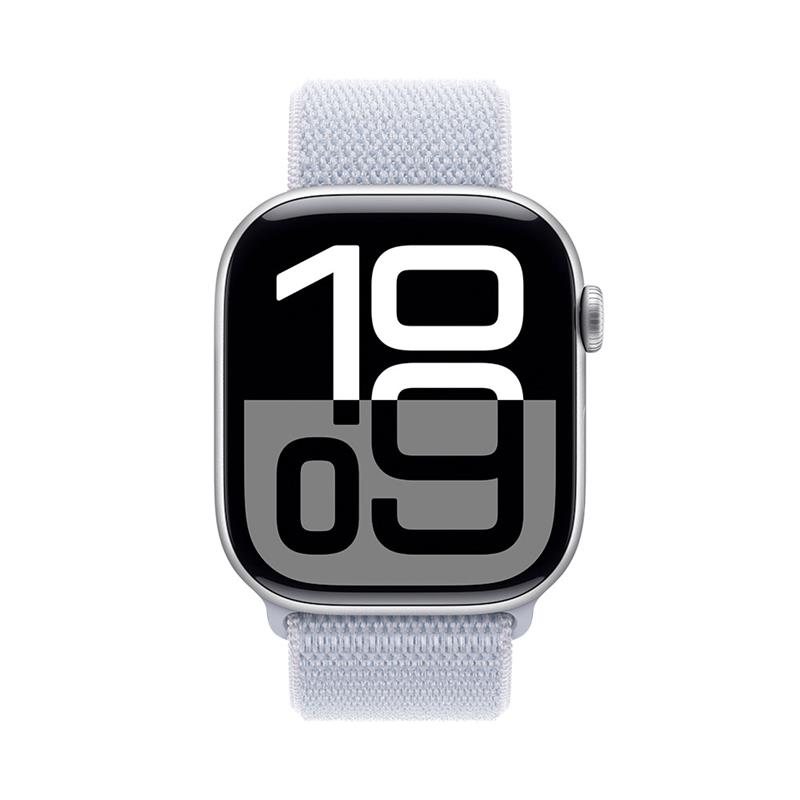 Apple Watch Series 10 GPS 42mm Silver Aluminium Case with Blue Cloud Sport Loop *Rozbalený* 