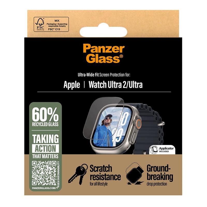 PanzerGlass ochranné sko pre Apple Watch Ultra 49mm - Clear 