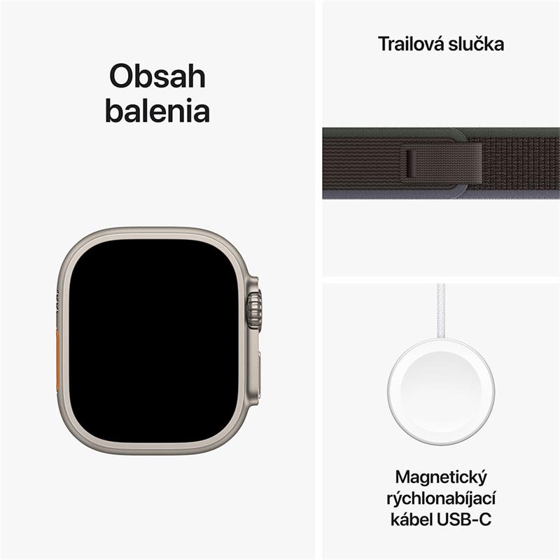 Apple Watch Ultra 2 GPS + Cellular, 49mm Titanium Case with Blue/Black Trail Loop - S/M *Rozbalený* 