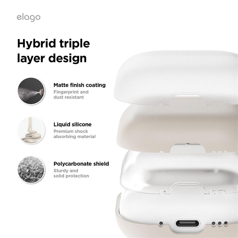 Elago Airpods 4 Liquid Hybrid Case - Black 